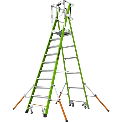 Little Giant Ladder Телескопична стълба от фибростъкло с предпазен кош Safety Cage - работна височина 4.83 метра (19710EN)