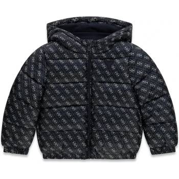GUESS Яке в тъмносин цвят за мини момче с бели лога Guess