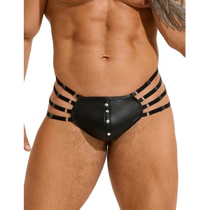 SuperLove Adjustable Elastic Bands Men Thong 280 Black S