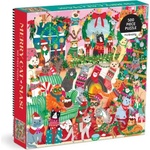 Galison Merry Catmas! 500 Piece Family Puzzle | Mudpuppy