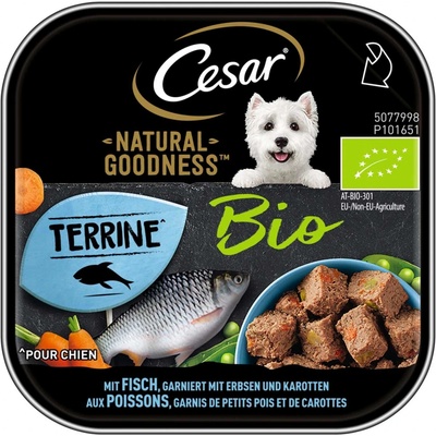 Cesar Adult Dog Natural Goodness Bio ryba hrášek a mrkev 16 x 100 g
