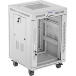 Lanberg Комуникационен шкаф, Lanberg rack cabinet 19" free-standing 15U/600x600 (flat pack) with glass door lcd grey v2 (FF01-6615-12SL)