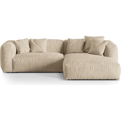Micadoni Бежов кадифен модулен ъглов диван (десен ъгъл) Martina - Micadoni (MIC_RC_S_120_F1_MARTINA1)