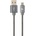 Gembird USB 2.0 A - USB 2.0 micro B M/M кабел за данни 2 м сив Премиум метална спирала CC-USB2S-AMmBM-2M-BG (CC-USB2S-AMmBM-2M-BG)