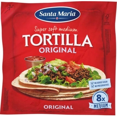 Santa Maria Soft pšeničná tortilla střední 320 g – Zbozi.Blesk.cz