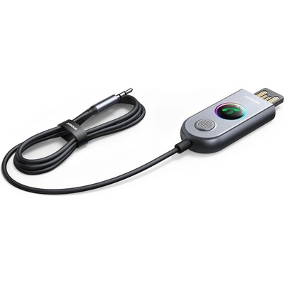 JOYROOM Безжичен блутут аудио рисийвър за безжично прехвърляне с USB и 3.5 мм аудио кабел - JoyRoom Car Wireless Receiver (JR-CB6) (тъмносив) (KF2316902)