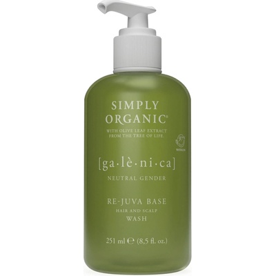 Simply Organic Re-Juva Base Hair & Scalp Wash jemný čistiaci šampón 251 ml