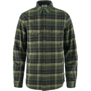 Fjällräven Мъжка риза с копчета Fjällräven Singi Heavy Flannel Shirt - Black / Deep Forest (033-0290-1313)