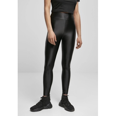 Urban Classics dámské lesklé legíny Ladies Highwaist Shiny Metalic leggings black