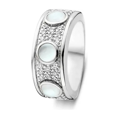 Ti Sento Дамски сребърен пръстен със седеф и цирконий Ti Sento 12131MW (12131MW)