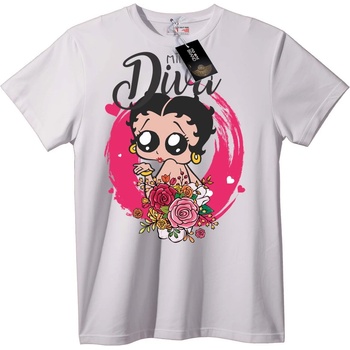 NOONEBRAND Тениска Дива Betty Boop - S, White