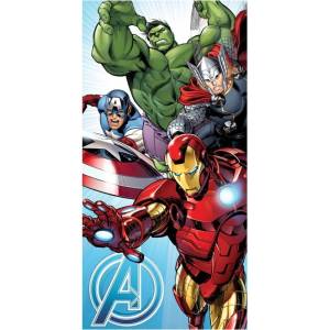 Jerry Fabrics Памучна детска кърпа 70x140 cm Avengers "Light Blue" - Jerry Fabrics (18TW234)