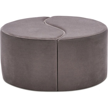 TopMebel Табуретка Alis TopMebel от кадифе в светлосив цвят 80x80x40cm