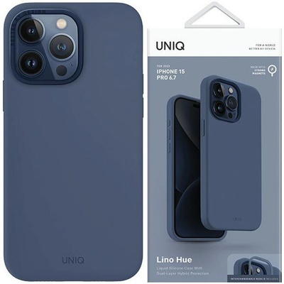 UNIQ Lino Hue MagClick iPhone 15 Pro Max, Navy modré