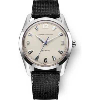 Nivada Grenchen Antarctic 35 mm Eggshell White Luminova Rubber tropic