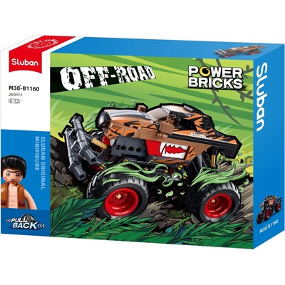 Sluban B1160 Natahovací Oranžovo-černý závodní Off-road