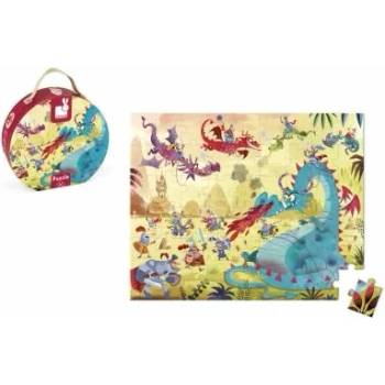 Image 1 of Janod - Детски пъзел в куфар - Дракони (J02615)