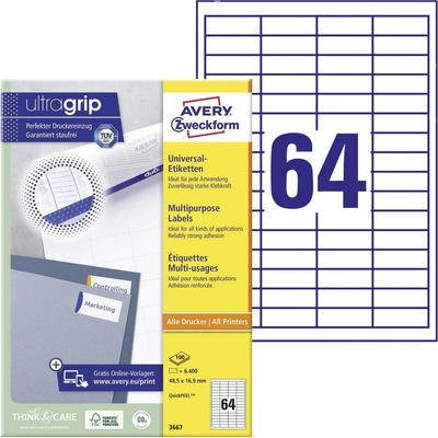 Avery-Zweckform L4773REV-20 Fóliové etikety 63,5 x 33,9 mm poylesterová fólie bílá 480 ks