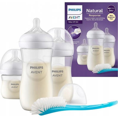Avent Philips SCD837/12 sada 3 fľašiek Natural + kefka