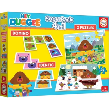 Educa Детски комплект 4 в 1 Educa - Hey Duggee, Пъзели & Игри (EDU19395)