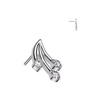 Šperky4U ozdobná část k Push In piercingu titan větvička TIT1500