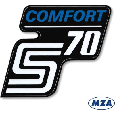 Nálepka schránky "COMFORT", MODRÁ (MZA) - Simson S70