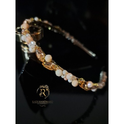 Radi handmade Диадема с нежно розови кристали с нюанси (917)