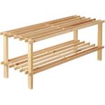 Premier Housewares Стойка за обувки от масивна ела в светло естествен цвят 74x30x27 cm Parker - Premier Housewares (2402099)