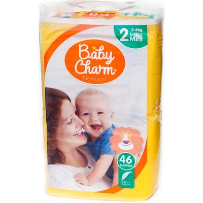 Baby Charm Super Dry Flex 2 Min 3-6 kg 46 ks
