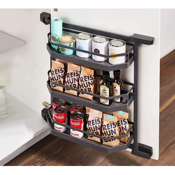 Kesseböhmer Potravinový stojan na dvere TANDEM SIDE / Antracit - 450 mm / 1700 mm