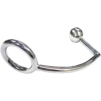ostatní ROUGE Stainless Steel Cock Ring and Anal Probe