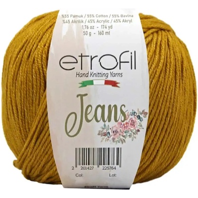 Příze Etrofil Jeans 045 hořčicová