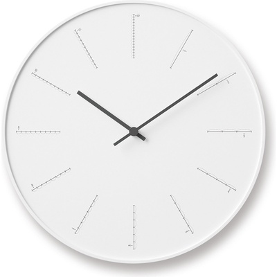 Lemnos Стенен часовник Divide бял (NL17-01 WH)