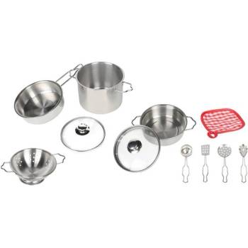Комплект метални тенджери с аксесоари 11 части