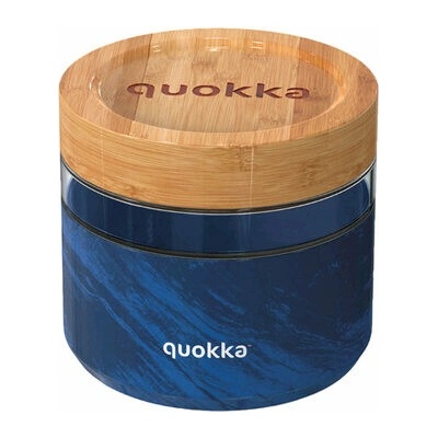 Quokka Sklenená nádoba na jedlo Wood Grain 820 ml 40133