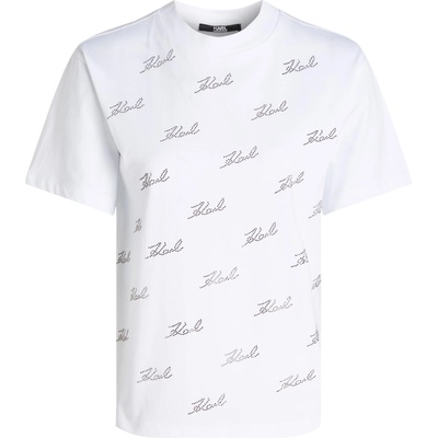 Karl Lagerfeld Тениска бяло, размер XS