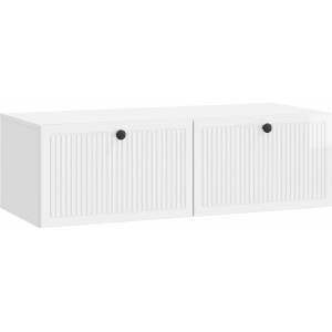 vidaXL Стенно монтиран ТВ шкаф Бял гланц 98 x 41 x 30 см (898019)