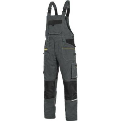 CXS STRETCH Kalhoty s laclem pánske Zkrácené na výšku 170-176 cm Šedá tmavá/černá