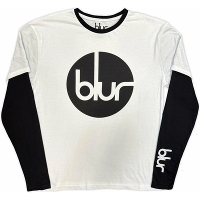 Blur Circle Logo (Sleeve Print) Black & White S Tričko