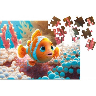 Milliwood Дървен пъзел Milliwood, Yuppie Cutie, 70 части - Риба клоун (S-Clownfish-5018)