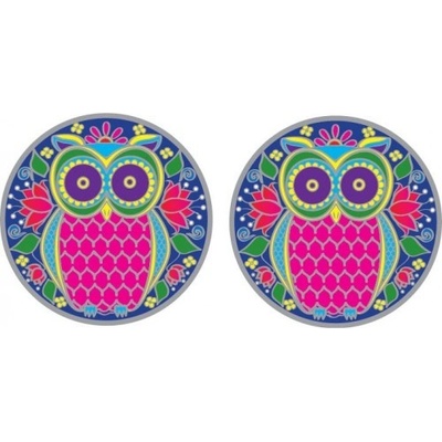 Mandala okenná nalepovacia - Sovička - 2 malé