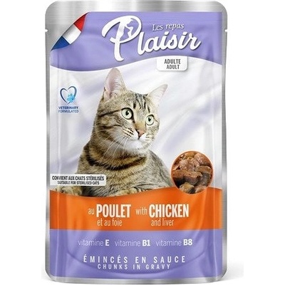 Plaisir Cat kuracie & pečeň 100 g 22 x 100 g