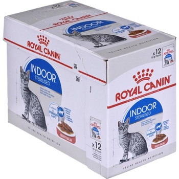 Image 1 of Royal Canin ROYAL CANIN Indoor Sterilized Храна за котки, мокра, за възрастни, кастрирани, хапки в сос, 12x85 g