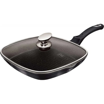 BerlingerHaus grilovací s mramorovým povrchem a poklicí Carbon PRO Line 28 cm