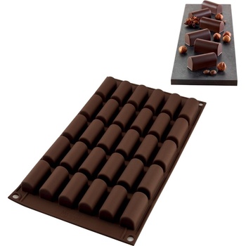 Silikomart Форма за шоколадови бонбони Sf129 Mini Buche силиконова (26.129.77.0065)