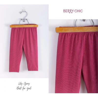 Lily Grey Basic 3/4 legíny Berry Chic