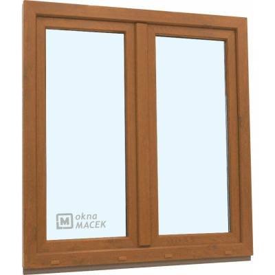 KNIPPING Plastové okno - 70 AD, 1200x1500 mm, O+OS klapačka, zlatý dub Barva, imitace: zlatý dub/bílá (jednostranně)
