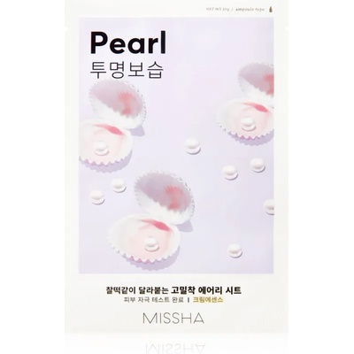 Missha Airy Fit Pearl платнена маска с озаряващ и хидратиращ ефект 19 гр
