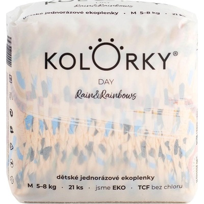 KOLORKY DAY déšť a duhy M 5-8 kg 21 ks