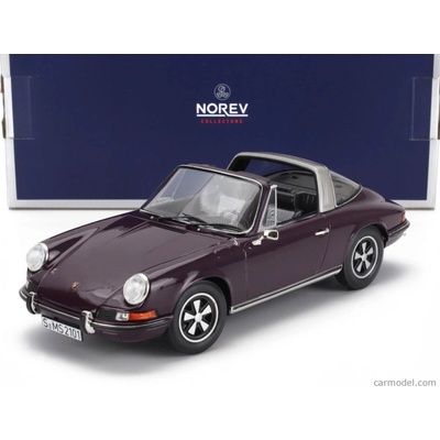 Norev Porsche 911 E Targa 1971 Purple 1:18